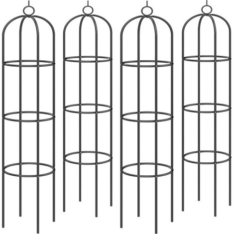 Rosenbogen Rosensäule verschiedene Modelle Metall Rankhilfe Rankgitter Garten 4x Rosensäule