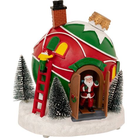 Villaggio luce casa gingillo babbo natale 4 led musicale - Feeric lights & christmas (1/5)
