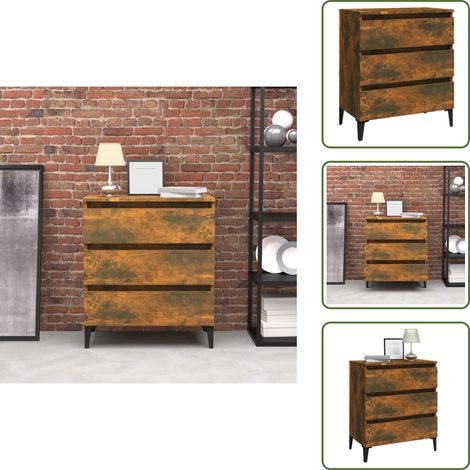 Sideboard Räuchereiche 60x35x69 cm Holzwerkstoff - Schreibtisch - Regal - Wohnzimmermöbel - Holzmöbel - Sideboard (1/5)