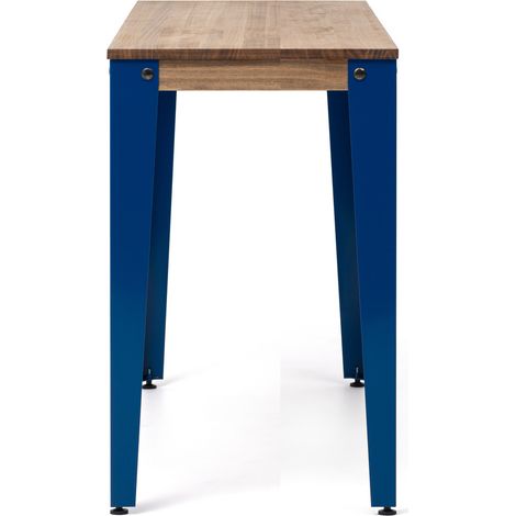 Consola Lunds 110x39x75cm Azul en madera maciza de pino acabado vintage estilo industrial Box Furniture