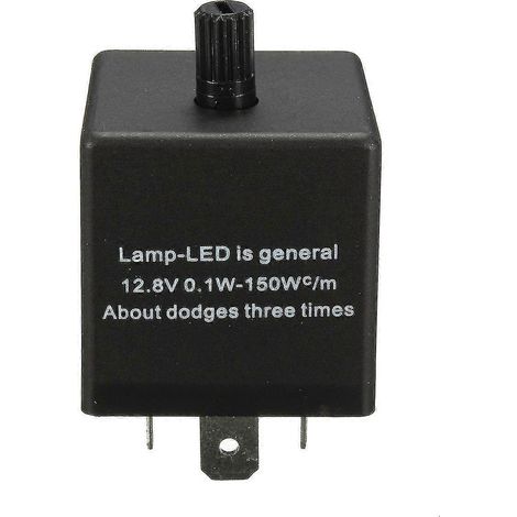 Relais clignotant LED réglable 12 V à 3 broches pour voiture, compatible avec les clignotants (1/4)