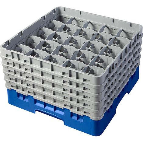Casiers de lavage - Haut max 25.7 cm - 50 x 50 x 30.8 cm - Bleu - Lot de 2 - Cambro