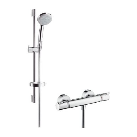 Hansgrohe Croma 100 - Set doccia termostatico Vario, 3 getti, cromato 27034000