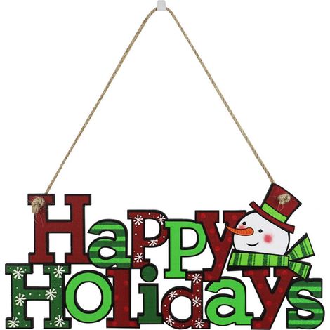 1 Décoration de Noël en bois, Pendentif suspendu pour sapin, Maison, Bureau (1/5)
