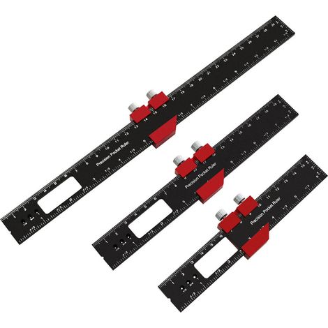 Règle de traçage en T 3 pièces alliage d'aluminium haute précision règle de marquage à glissière type T et équerre 160mm 200mm 300mm (1/5)