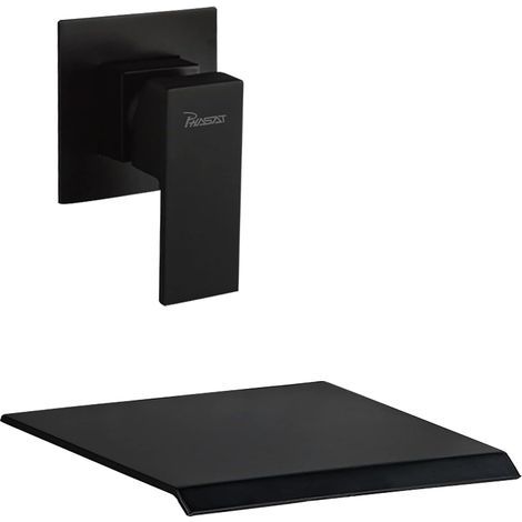 Robinet mural cascade pour salle de bain avec bec extra large de 20 cm (1/5)