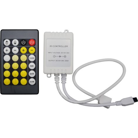 V-TAC VT-24172 Controller Dimmer IR per Strip LED CCT 12-24V DC con Telecomando a Infrarossi (1/5)