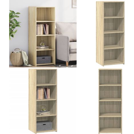 Highboard Sonoma-Eiche 45x41x124 cm Holzwerkstoff - Sideboard - Hochschrank - Wohnzimmermöbel - Eiche Dekor - Holzwerkstoff - Home & Living (1/5)