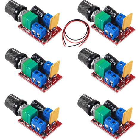 6pcs 3V 6V 12V 24V 35V 5A Module de contrôleur de vitesse du moteur Mini moteur DC PWM Contrôleur de vitesse Contrôleur de commande d'interrupteur Contrôleur LED Dimmer