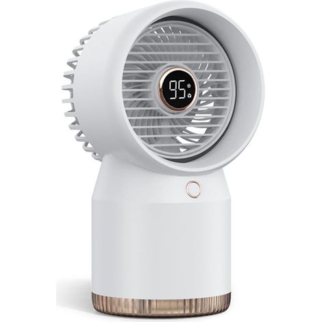 Ventilateur Portable 4 Vitesses Grand Réservoir Eau Refroidissement Humidification Veilleuse - KZQ (1/5)