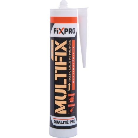 Mastic-colle - Multifix Blanc - Fixpro - MS polymère - Vendu à l'unité (1/4)
