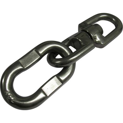 Swivel with Chain Link Combination Eye Eye (16MM Stainless Steel Anti Tangle Marine)