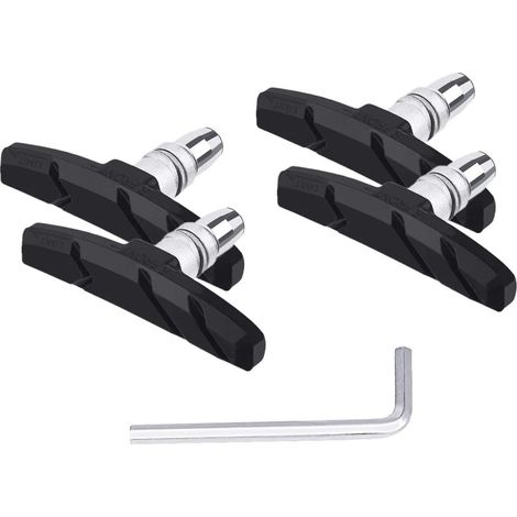 2 Paires Patin de Frein, 70mm V-Brake, Caoutchouc Durable,, Vélo Route VTT (1/5)
