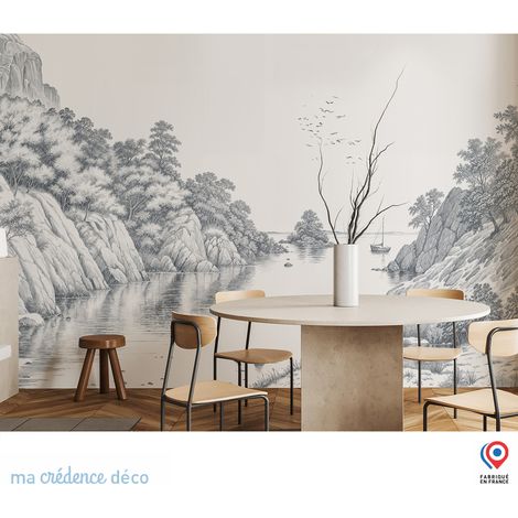 Papier peint : Callanque de Cassis, Dessin détaillé - Intissé - 200 cm - 280 cm (1/5)