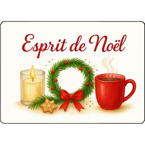 Planche à découper en verre Esprit de Noël (1/2)