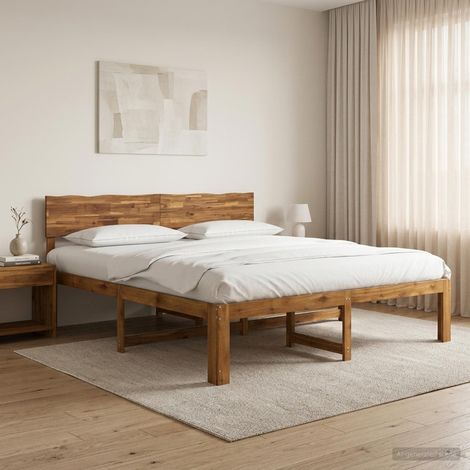 Cama doble con cabecero ROSTOCK Natural 180 x 200 cm (1/5)
