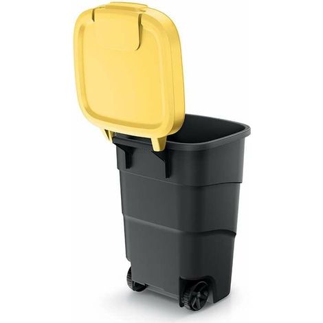 Prosperplast Keden Wheeler Außeneimer gelb 110L