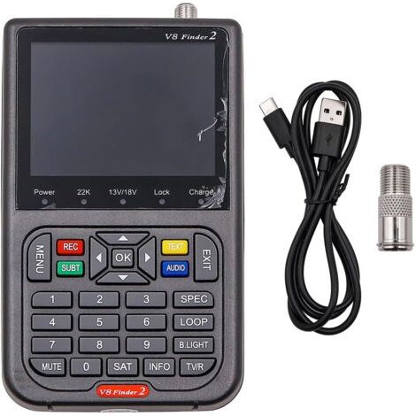 Détecteur satellite numérique DVB-S2X – Écran LCD 3,5 pouces – Décodage H.264 – Installation facile antenne parabolique (1/5)