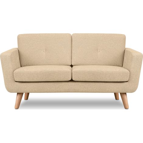 KONSIMO Klassische Sofa mit Armlehnen "TAGIO II", beige, Stoff, Scandinavian, 153x80x84cm (1/5)