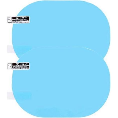 Lot de 2 films protecteurs anti-pluie et anti-buée pour rétroviseurs de voiture. Accessoires autocollants inclus. (1/5)
