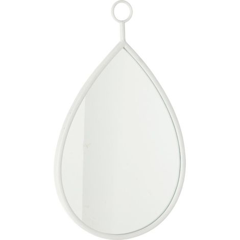 Miroir Mural Design "Drop" 61cm Blanc (1/2)