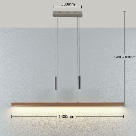 [NEUWERTIG] Lucande Led Holz Balkenpendelleuchte Tamlin Hängeleuchte Pendelleuchte Leuchte B-Ware (1/2)