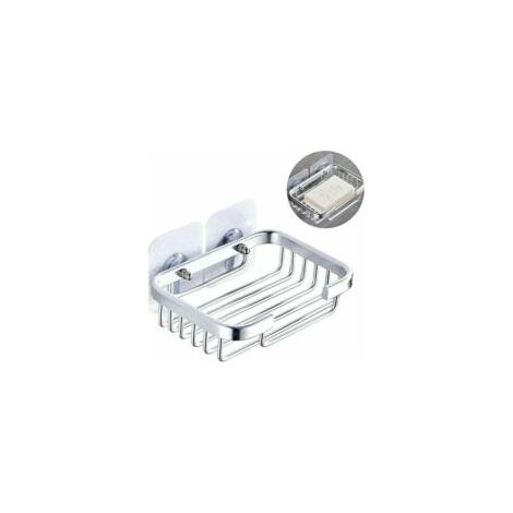 Porte-savon, Douche, porte-Savon, Acier Inoxydable Mural porte-Savon pour salle de Bain Cuisine - Adhésif puissant Pas de Forage, de l'Argent (1/5)