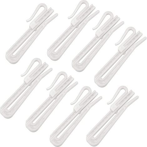 Kunststoff-Hebehaken, 7 cm verstellbare Gardinenhaken, Befestigungsmaterial für Gardinenhakenschienen, Gardinenzubehör (20 Stück) (1/5)