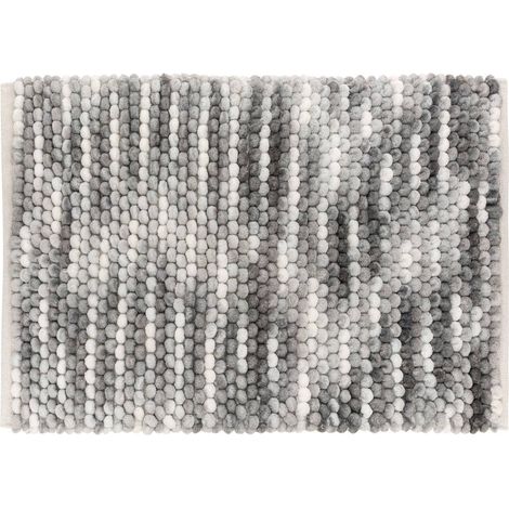 Badematte kugel aus grauer baumwolle 75x50cm - 5five