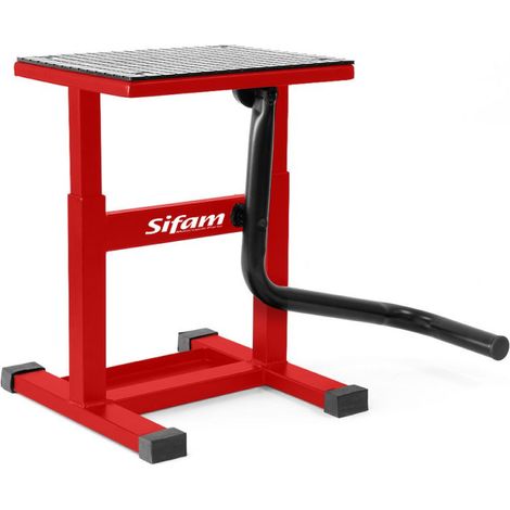 Lève Moto Cross Rouge Hauteur de 30cm à 39cm Plateau 29cm x 23cm