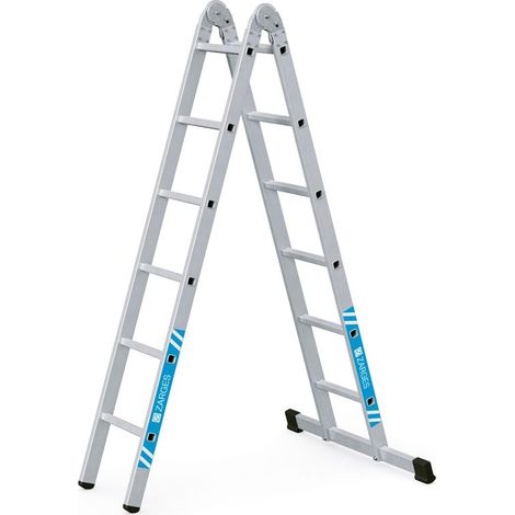 ZARGES Mehrzweckleiter Combimaster X - LM, 2 x 6 Sprossen (1/3)