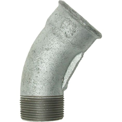Codo, codo de hierro fundido galvanizado, 45 grados, 2 pulgadas, GW, GZ