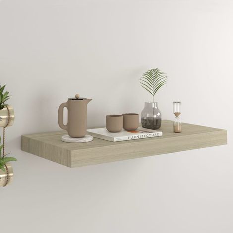Floating Wall Shelf Oak 50x23.5x3.8 cm MDF vidaXL