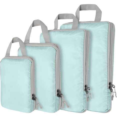 APEX Cubes de rangement compressibles, lot de 4 cubes ultralégers, indispensables pour vos voyages, cubes de voyage résistants (1/5)