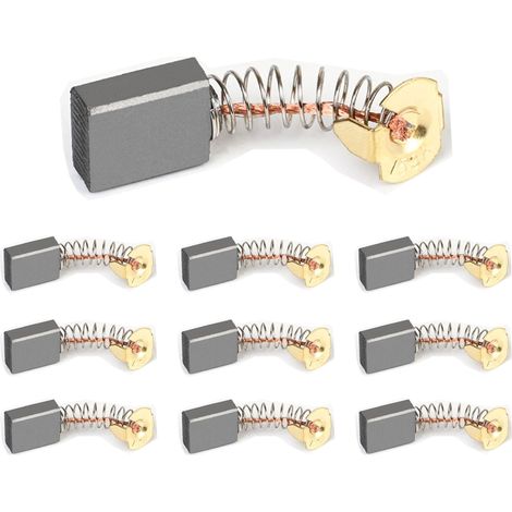 10 pcs 153 Balai De Charbon Balai Charbon Moteur Electrique Brosse Carbone Rechange Universel Charbon pour Perceuse pour Ponceuses Scies Circulaires Meuleuse D'angle (C) (1/5)