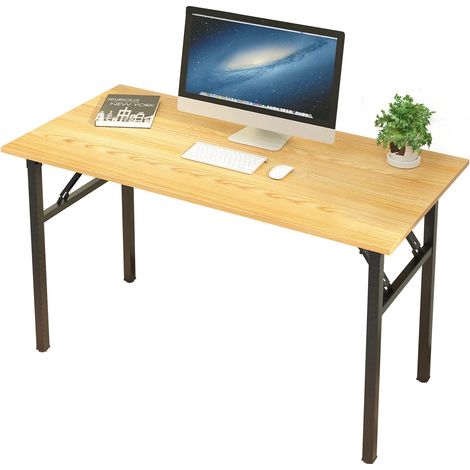 SogesHome Schreibtisch Klappbar Computertisch 120 x 60 x 75 cm PC Schreibtisch Schreibtisch Büroarbeitsplatz für Home Office Verwendung Schreibtisch Esstisch Konferenztisch