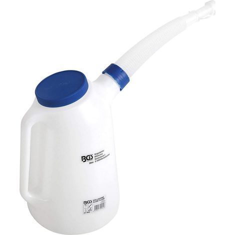 Bgs Technic – Broc à bec verseur flexible 5L – Embout souple étanche – Couvercle à fermeture facile – Pour liquides non acides (1/2)