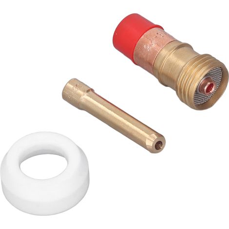 PTFE-Frontkappe für WP17-WIG-Brenner, Gaslinsen- und Klemmen-Ersatzset, WIG-Schweißzubehör, hitzebeständige Düsenabdeckung, WP17-Brenner-kompatibles Set. (1/5)