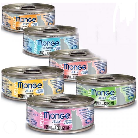 Monge Cat Jelly Tonno e Surimi - Monge Cat Jelly Tonno e Surimi - Lattina Da 80 Gr (1/3)