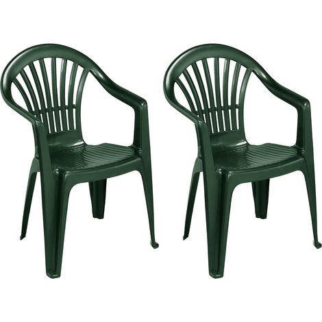2 Kunststoff Stapelstuhl Mojawo Altea Grün-MALT180VE-2 (1/2)