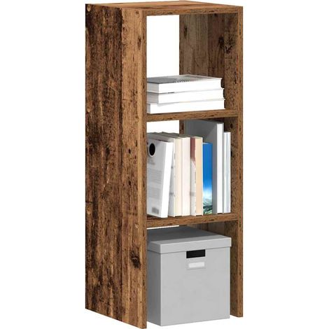 Bücherregal Stapelbar Altholz-Optik 30x30x80 cm Holzwerkstoff