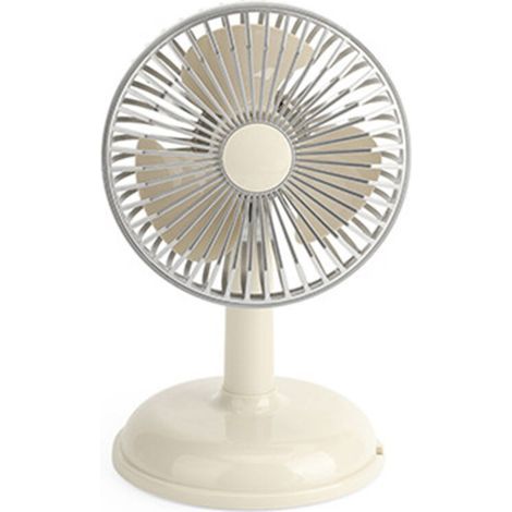 Ventilateur USB Vintage Portable - Petit Ventilateur Électrique Léger pour Été - Couleur Jaune Clair (1/5)