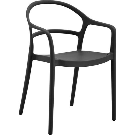 Sedia Rebecca Mobili Baloot 81x57x51,5 Polipropilene Nero Moderno (1/5)