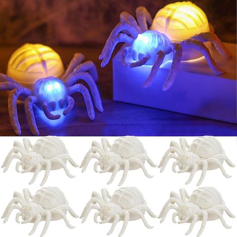 Lot 6 bougies LED araignée Halloween pour chauffe-plat (1/5)
