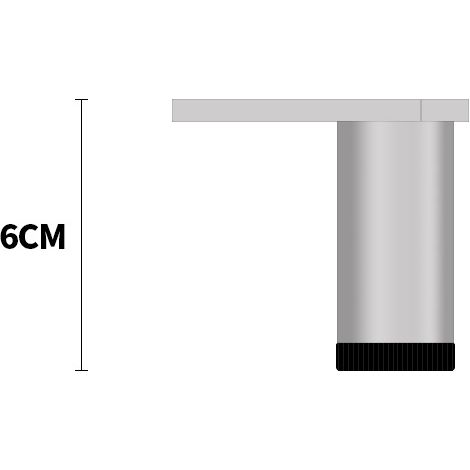 Pieds de meuble réglables en aluminium, pieds pour meuble cuisine salle de bain hauteur 6 cm,paquet de 4 pièces (1/5)