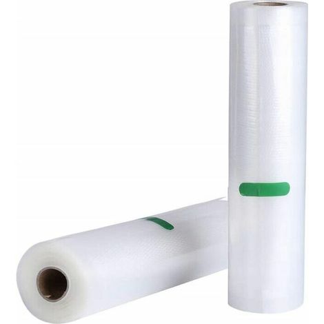 Scellage par film sous vide 2 sous vide 28x500cm, utilisé pour le stockage des aliments et la cuisson sous vide, structure en relief, réutilisable, extrêmement résistant à la déchirure, sans BPA (1/5)