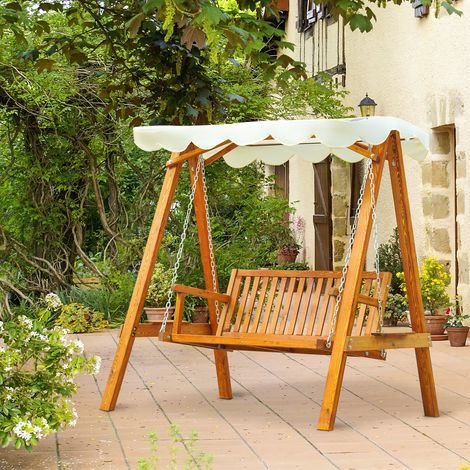 Balançoire Hollywood, balançoire de jardin, banc-balançoire, balançoire 2 places, mélèze