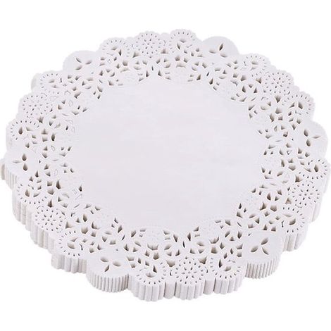 280 piatti di carta rotondi usa e getta con motivo a pizzo bianco, 14 cm (5,5 pollici) (1/5)