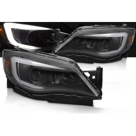 Paire Feux Phares Subaru Impreza WRX de 2008 a 2014 LED LTI Noir-41424996 (1/4)