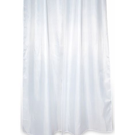 Tenda lavabile doccia vasca in poliestere h 200 bianca con ganci mod. Blanca 240 cm